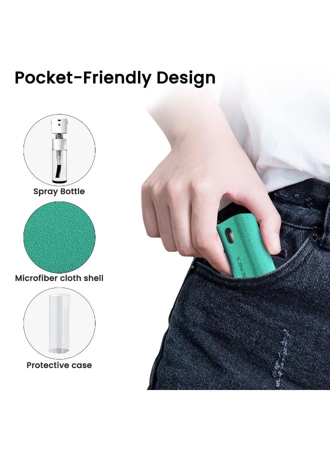 Portronics Swipe 2 Screen Cleaner & Duster with Refillable Spray Bottle, Chemical Free for Monitors & Laptop Screen, Smartphones & Tablets(Green) - Image 5
